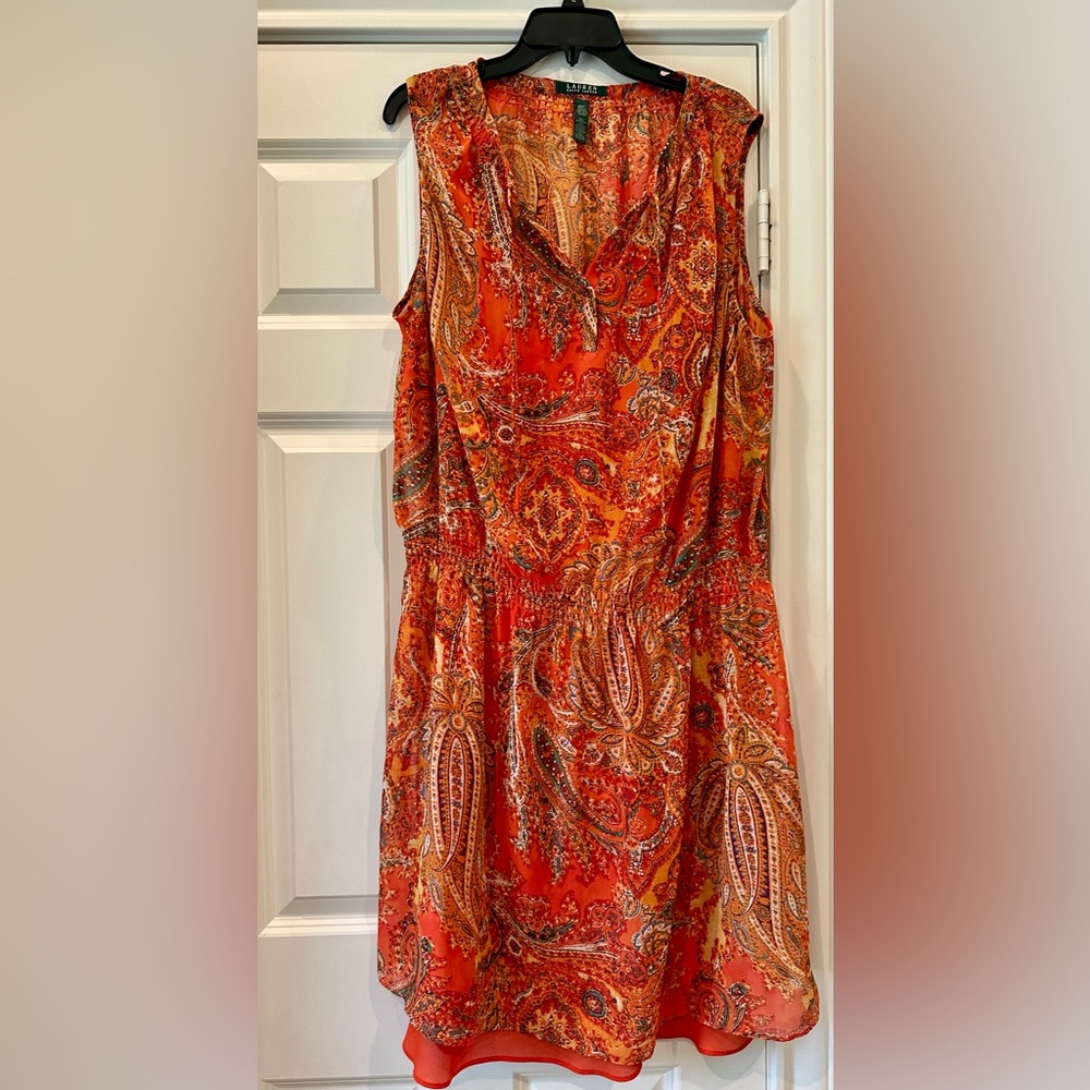 Ralph Lauren Red Orange Maxi Sundress